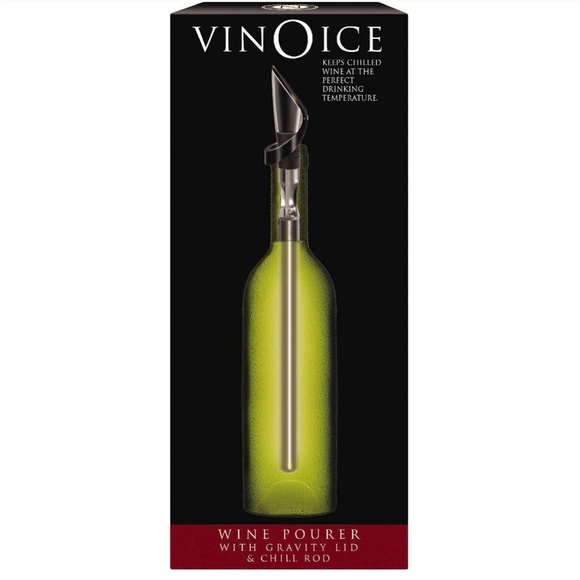 CORKPOPS VINOICE ⭐️ wine pourer &chill rod with extra cooling rod - Picture 2 of 8